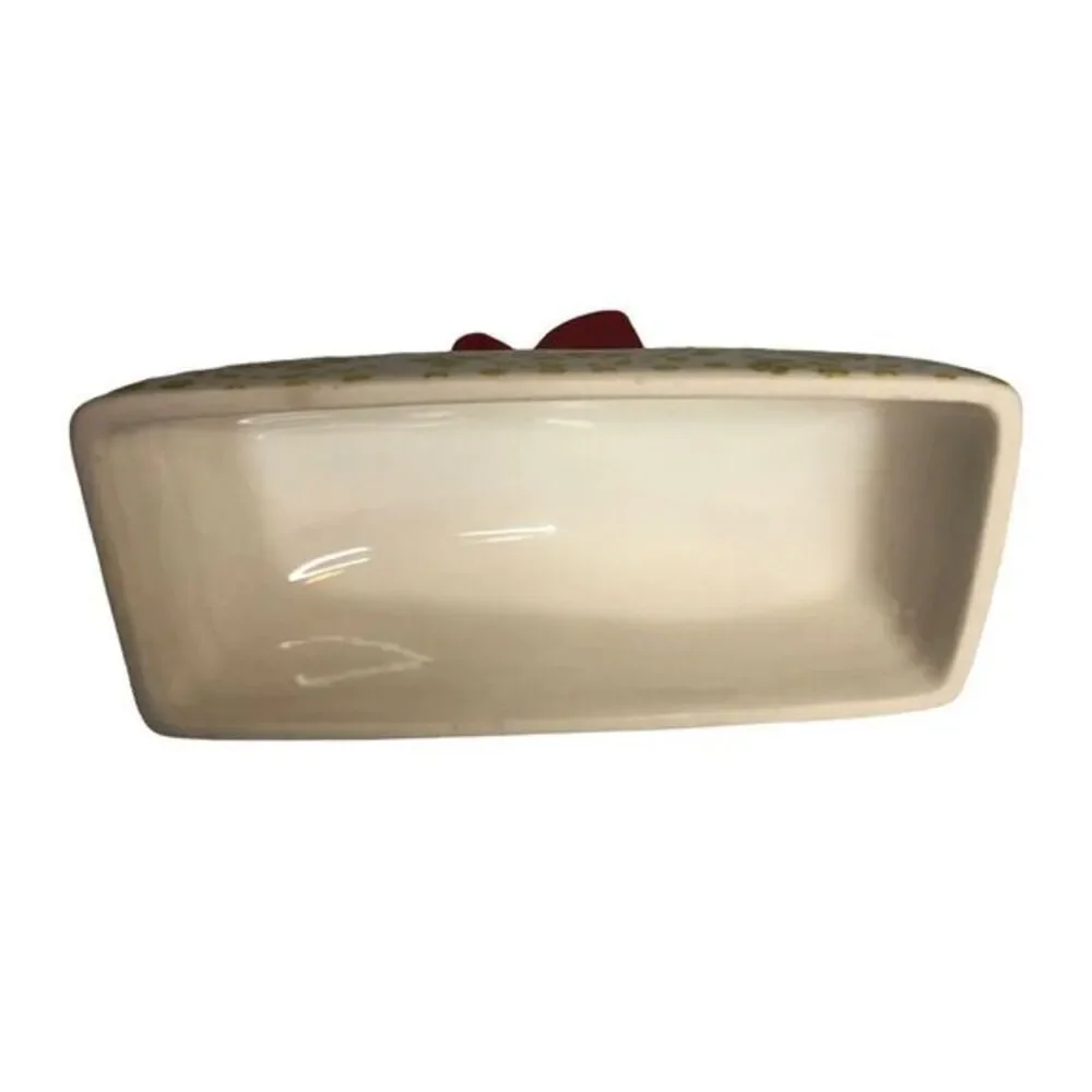 Pier 1 Hand Painted Ceramic‎ Stoneware Butterfly Butter Dish